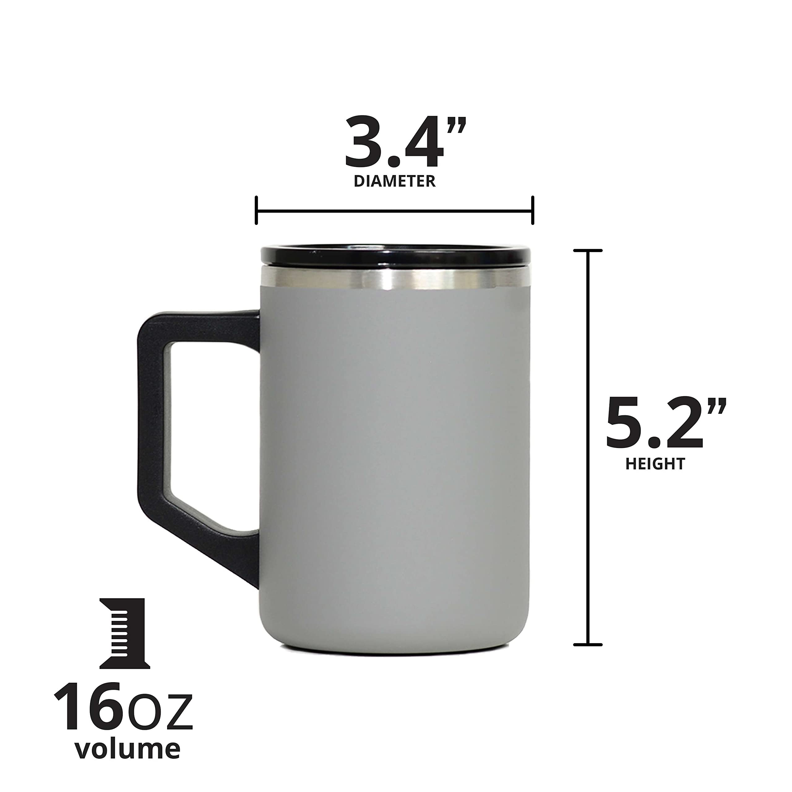Elemental Insulated Coffee Mug, Triple-Wall Stainless Steel Summit Travel Cup for Hot and Cold Drinks - Image 2