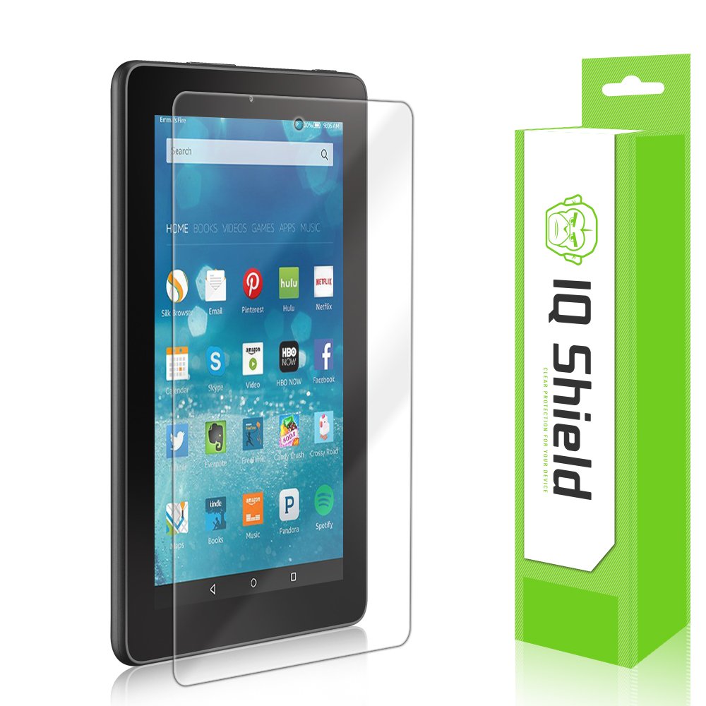 IQShield Amazon Fire Screen Protector, IQ Shield LiQuidSkin Full Coverage Screen Protector for Amazon Fire (2015) HD Clear Anti-Bubble Film - with