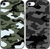 Vista 12 de Paquete de 2 Fundas Lindas y Geniales de Estrellas Negras para iPhone 7/8 / SE 2020 / SE 2022 de 4.7 Pulgadas, Funda Estética, Antiarañazos