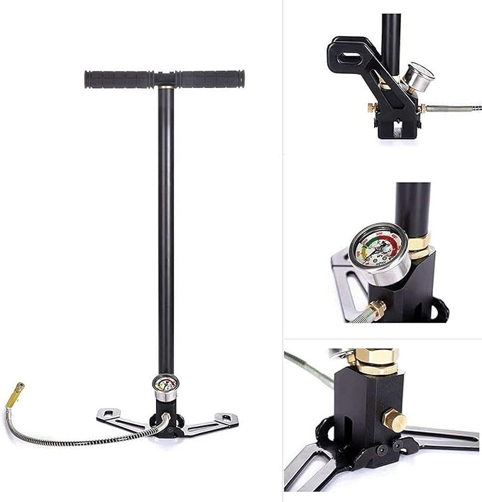 Hand Pump 4500Psi High Pressure 3Stage Air Gun Rifle Pump Filling