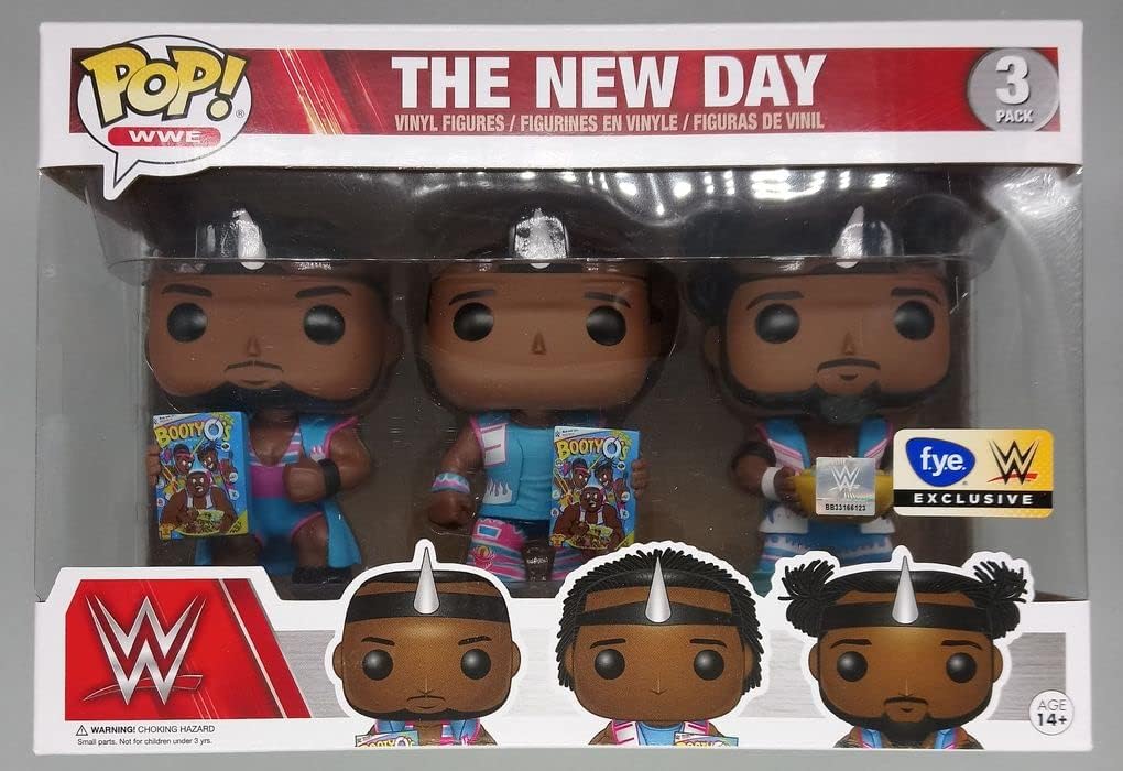 Pop Funko Vinyl WWE New Day Booty Os 3 Pack - Woods, Big E and Kofi