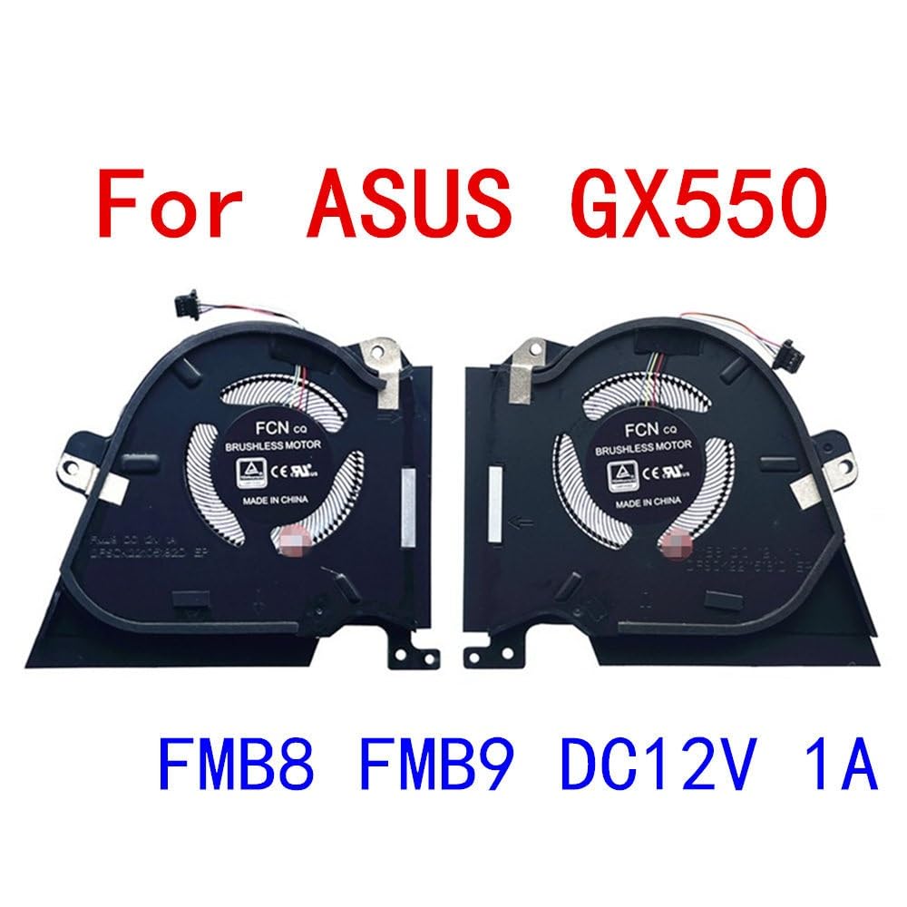 Części do laptopów Nowy wentylator do procesora GPU laptopa chłodnica Notebook PC dla ASUS ROG Zephyrus Duo 15 GX550 GX550LXS GX550LWS GX550Q FMB8 FMB9 DC12V 1A(GPU FAN (FMB9))