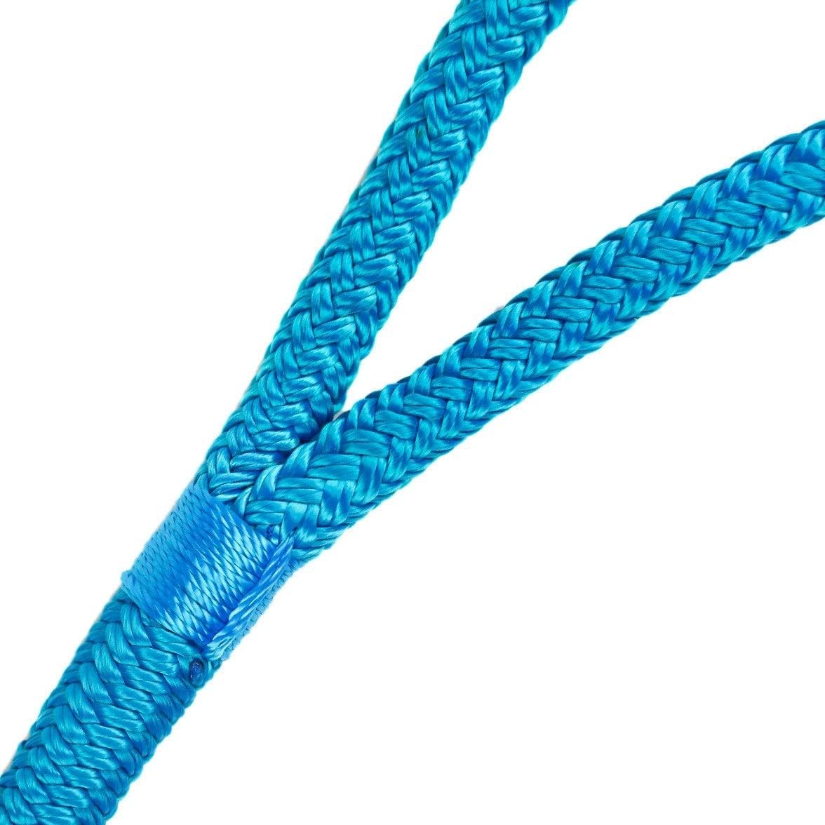 DC Cargo Mall Boat Dock Lines (4 Pack) 1/2 X 20' Double Braided Boat Ropes for Docking with 12" Eyelet. Marine Grade Nylon Material & Damage Resistant Line Fibers for Secure Docking