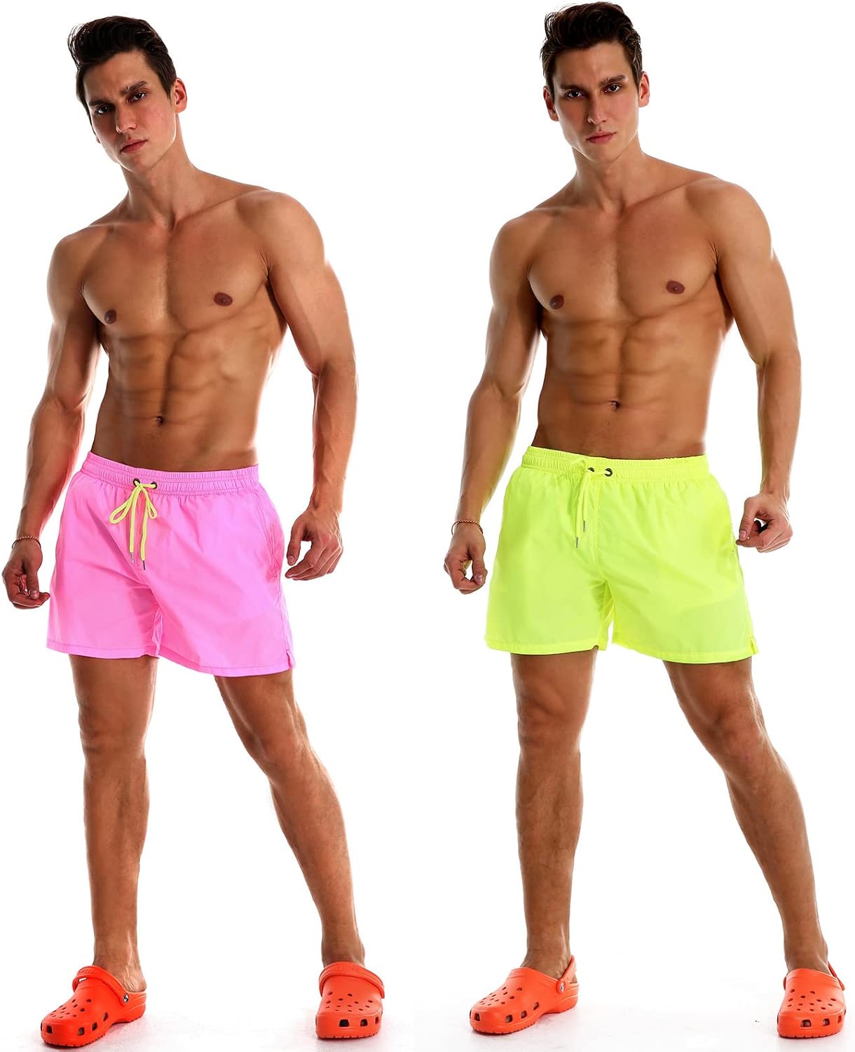 YnimioAOX 2 Pack Men's Swim Trunks Quick Dry Beach Shorts with Mesh Lining - Image 4