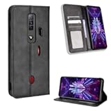 Case for ZTE Nubia Red Magic 7 Case Cover&comma;Case for ZTE Nubia Red Magic 7 Leather Case&comma;Case for ZTE Nubia Red Magic 7 NX679J Case Flip Pu Leather Cover Black