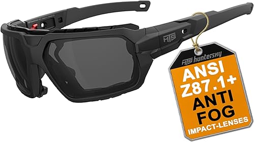 HTS HUNTERSKY Equipo de protección Powersports - Gafas de sol acolchadas para motocicleta, antiempañamiento, a prueba de polvo y viento