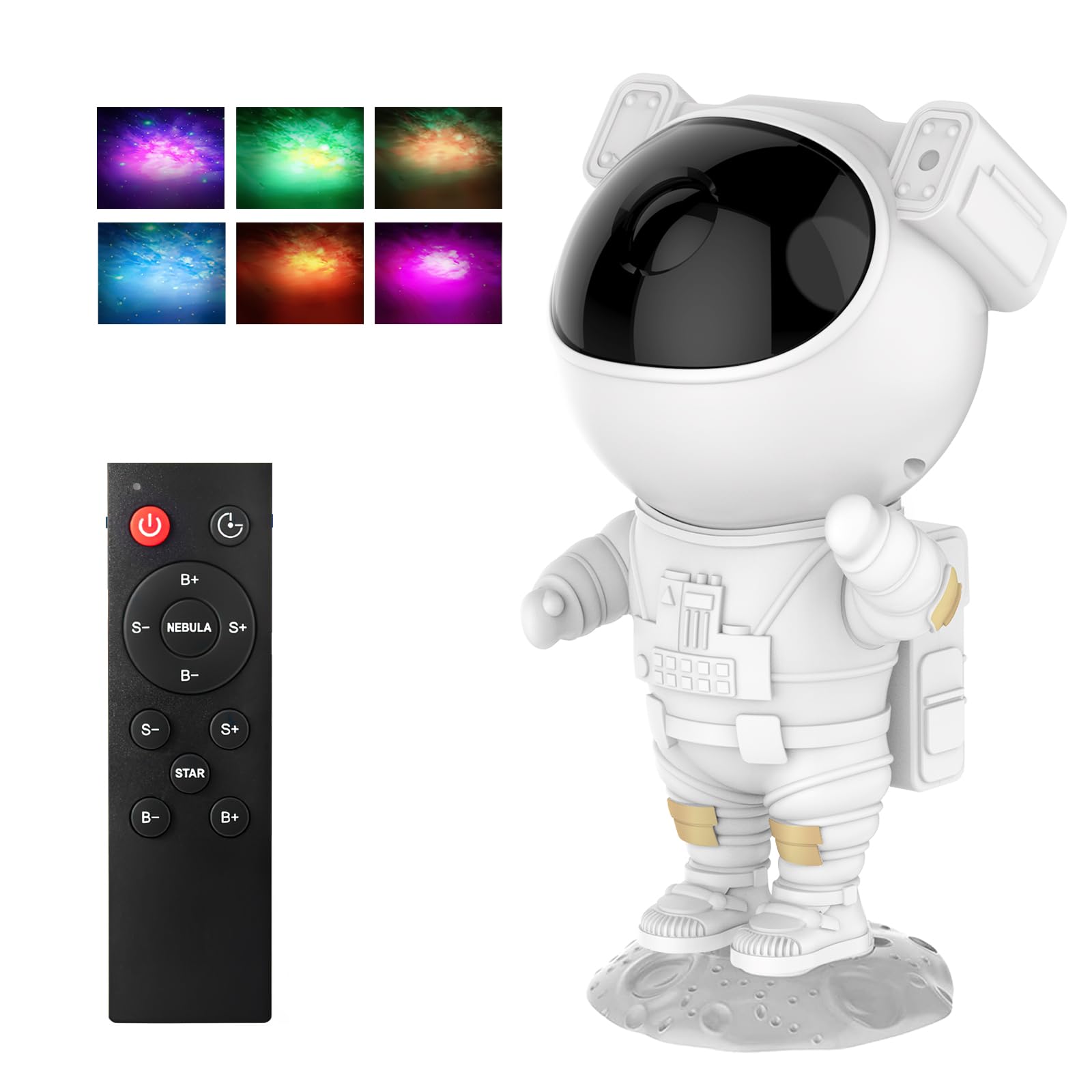 Star Projector Galaxy Night Light - Astronaut Space Projector, Starry Nebula Ceiling LED Lamp with Timer and Remote, Kids Room Decor Aesthetic, Gifts for Christmas, Birthdays, Valentine's Day