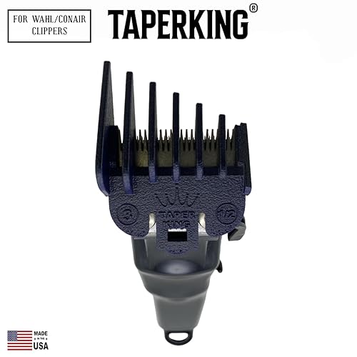 Miniatura 4 de Juego de guardia de peine guía para cortapelos, cónicos y desvanecidos a prueba de tontos en casa. Zafiro (#12 a #3) - Compatible con WahlConair