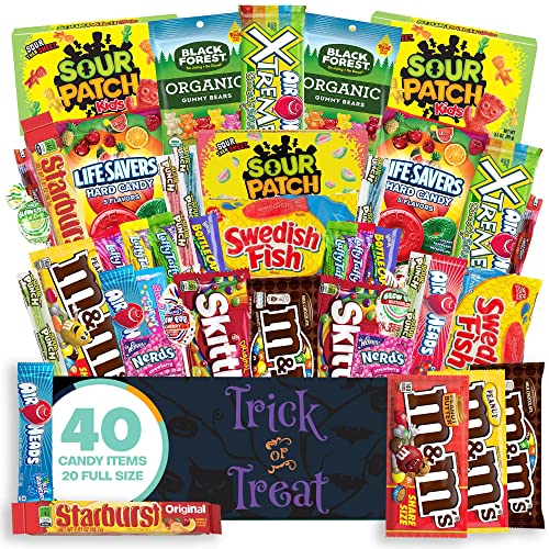 Halloween Snack Box Gift Set (21 Item Variety Pack) Reeses, Sour ...