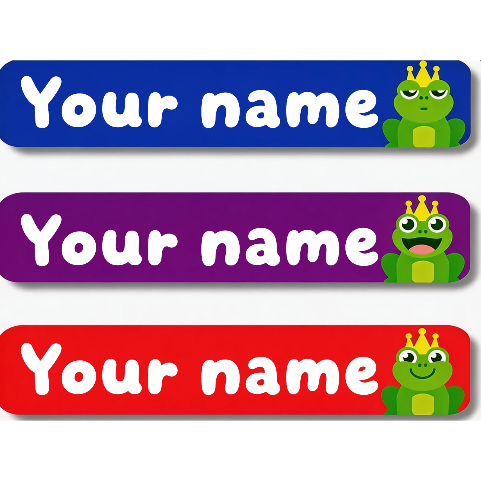 Personalized Waterproof Name Stickers for Kids, Washable Clothing Labels, Durable Name Tags for School, Kindergarten, Lunch Boxes, Books, Toys – Ideal Back to School（Frog Prince）