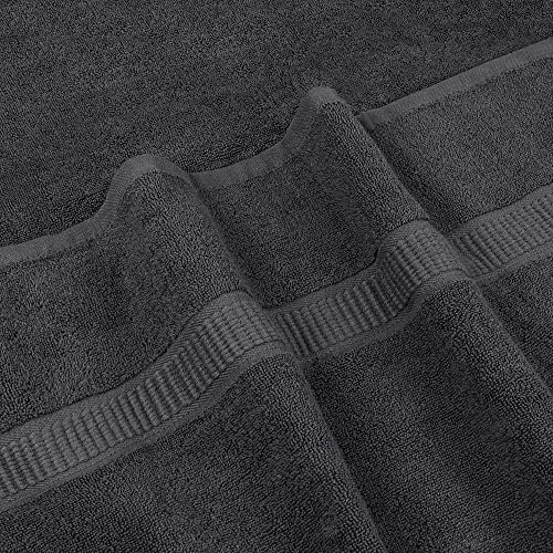 Utopia Towels Luxurious Jumbo Bath Sheet, 35 by 70 Inches, 600 GSM 100% Ring Spun Cotton, Highly Absorbent and Quick Dry Extra Large Bath Towel, Super Soft, Grey, 2 Pack - 4