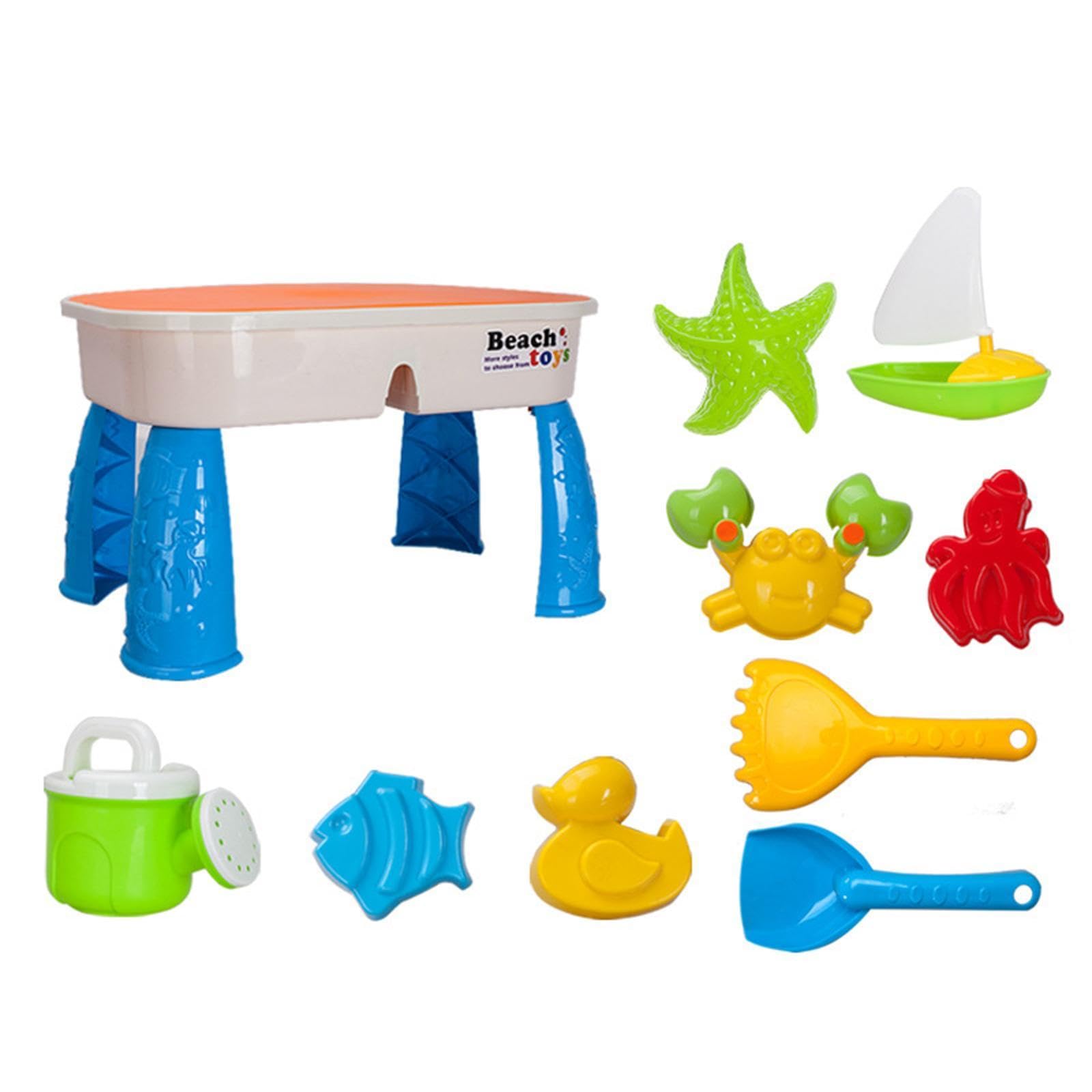 Dickly Mesa hídica de Arena para niños con Accesorios de Regalo Plaza sensorial Mesa de Arena Jardín de Arena Juguetes de Arena para Actividades de Verano al