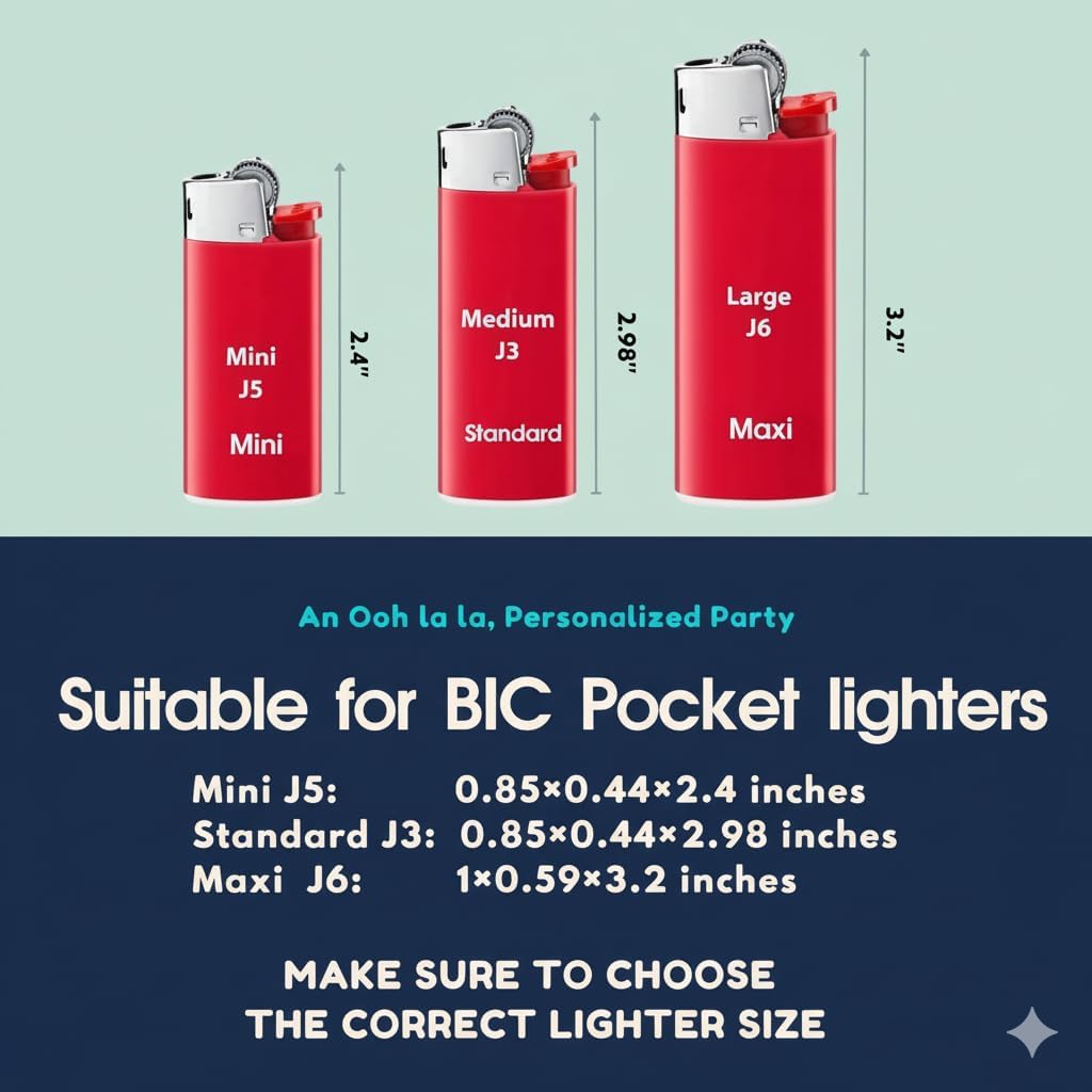 Custom Lighter Stickers for Personalization - Add Your Own Pictures for Bic Lighters, PVC Wrap Ideal for Custom Gifts, Lighter Not Included (500)