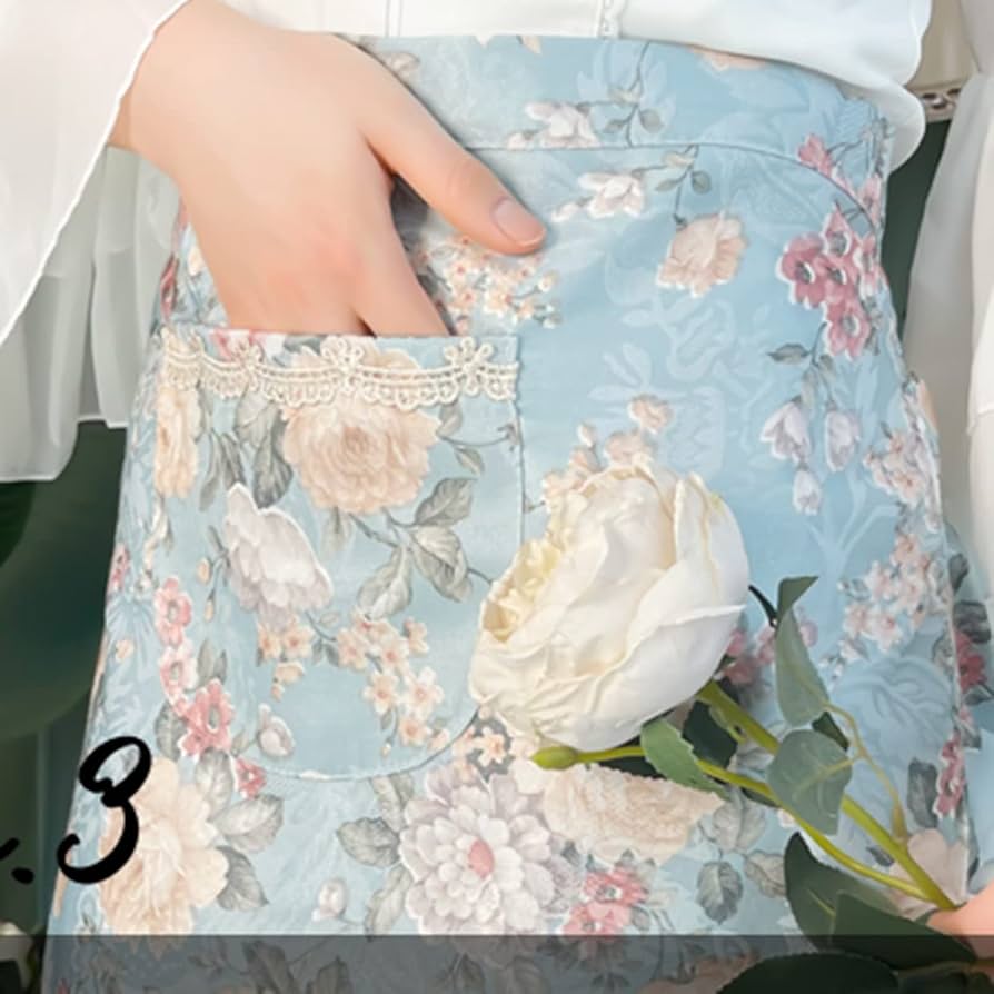 Amazon.co.jp: JCHJ 花柄 サロンエプロン 防水 フリル レース かわいい