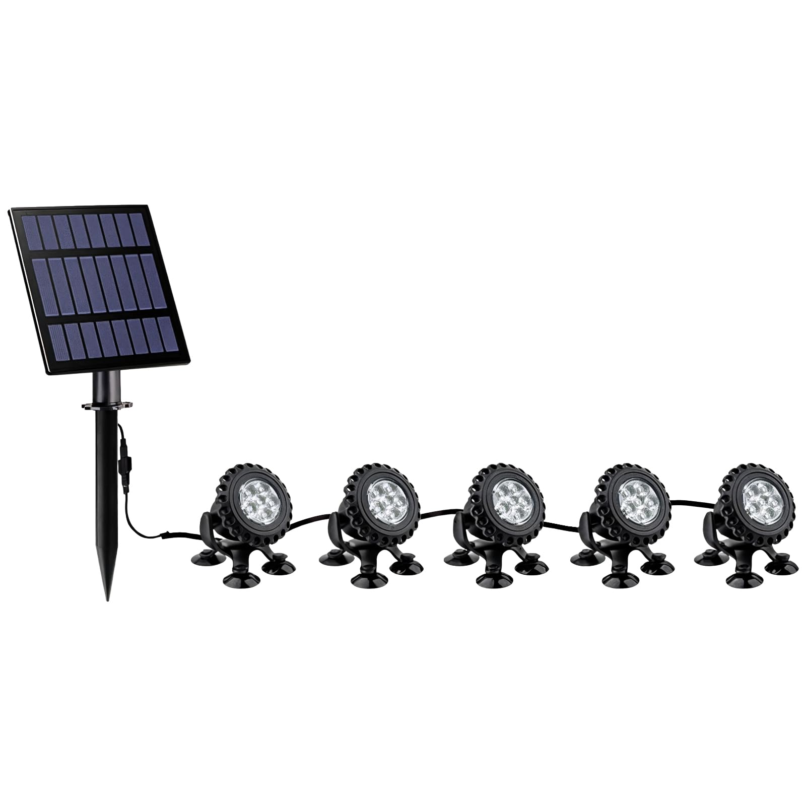 Luces de acuario, material ABS impermeable IP68, luces LED RGB sumergibles con energía solar que cambian, instalación de succión, bueno para peceras y fuentes