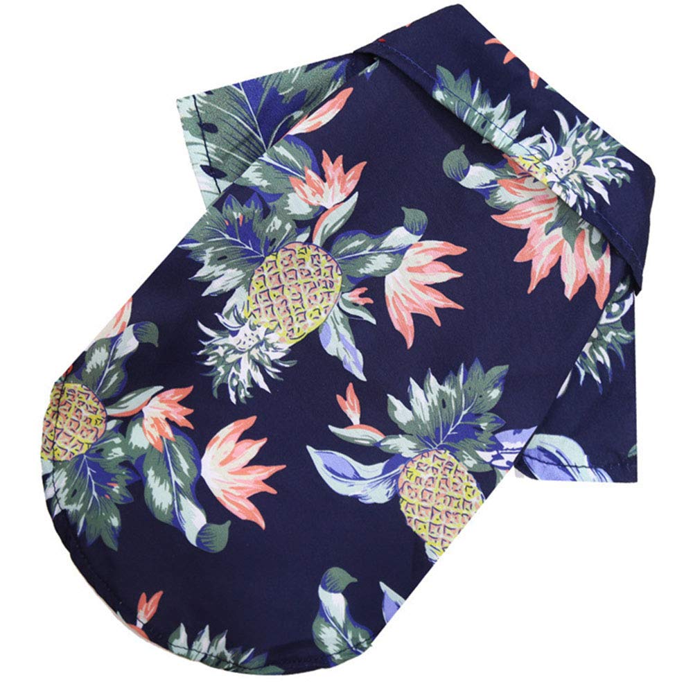 Pet Clothes, Hawaiian Beach Printed Shirt Soft Dogs Spring Summer Vacation Outfits Vest Pet Clothing for Cats Puppy Small Medium Large Dogs (Blue, XX-Large)
