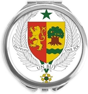 Senegal Africa National Emblem Hand Compact Mirror Round Portable Pocket Glass