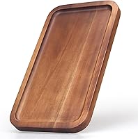 Ayiaren Acacia Wood Mini Charcuterie Board 10x5.5" Rectangle Wooden Platter for Cheese, Appetizers, Snacks & Home Decor