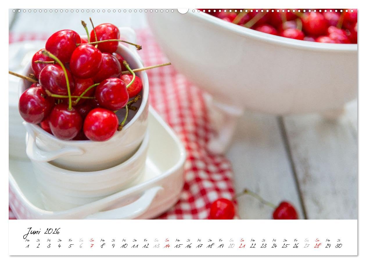 Kirschen aus dem Garten – Erntekalender (hochwertiger Premium Wandkalender 2026 DIN A2 quer), Kunstdruck in Hochglanz: Dieser liebevoll gestaltete ... im Garten lieben. (CALVENDO Natur)