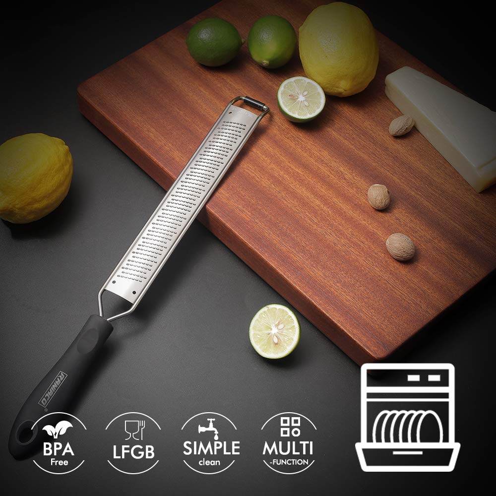 Grattugia 2 Pezzi In Acciaio Inox - Per Formaggio, Limone, Noce Moscata, Con Copertura Protettiva - Foto 10