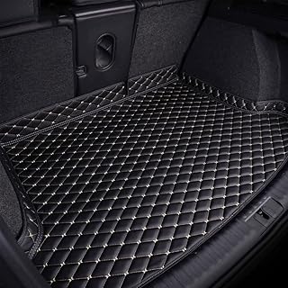 MALVCD Rear Boot Mat, Car Mat for Hyundai Kona SX2 EV Electric 2024 2025, Non-Slip Car Boot Protective Mat, Boot Liner, Carpet, Scratch-Resistant Interior Accessories, C/Black-Beige