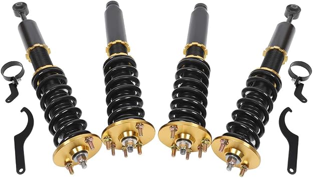 Coilovers Suspension Kit Fit for Honda for Accord 2003-2007, for Acura for TSX 2004-2008 Coilovers Struts, Height Adjustable Lowering Kit, Golden