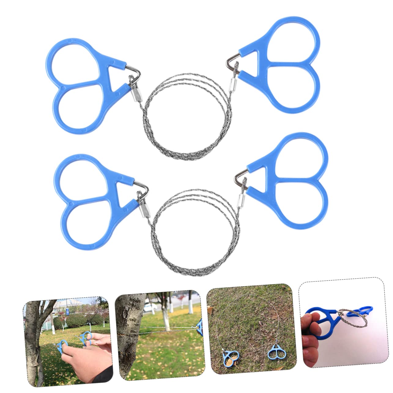 Anneome Cable Survival Wire Saws 2pcs Portable Emergency Survival Saws for Hunter Fisherman Camper