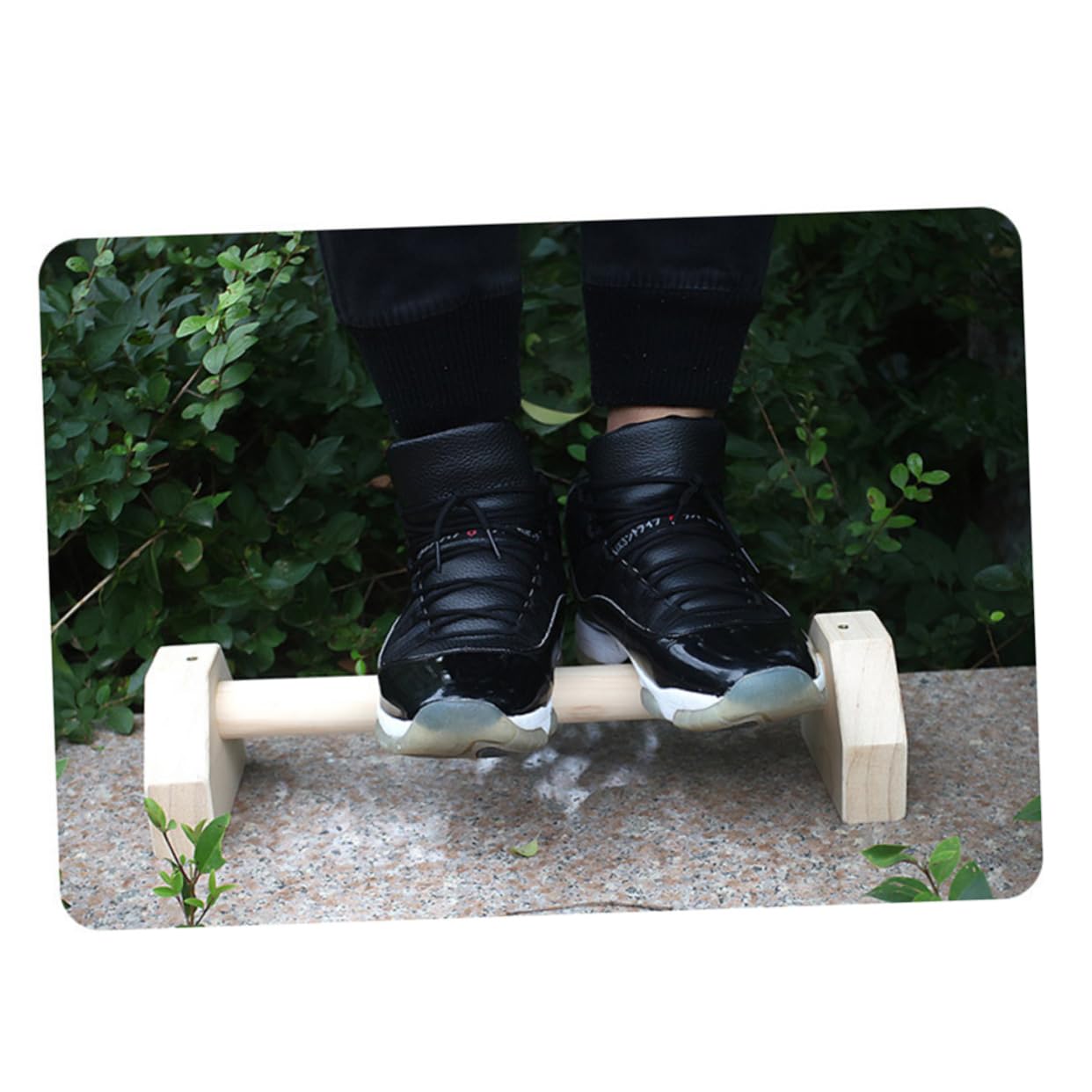 Abaodam 1 Pair Solid Wood Inversion Frame Upper Body Workout Equipment Handles for Fitness Strength Training Device