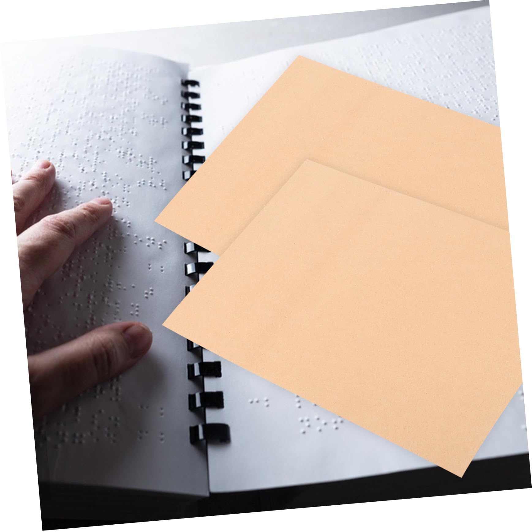 ORFOFE 20 Piezas Papel Braille Grueso para Práctica y Aprendizaje Resistentes y Suaves Aptas para Tablero de Escritura Braille para Estudiantes y Docentes Paquete de Unidades para