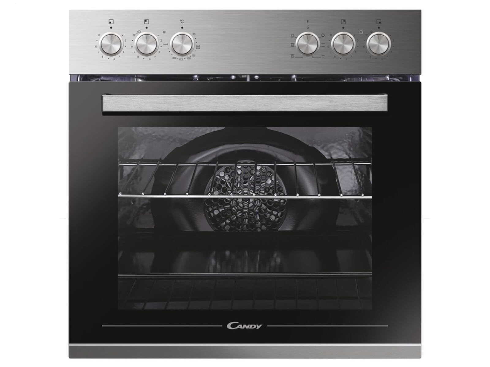 Candy Herdset ORANGELine PCHT22CXCUTCEX / Umluft-Backofen (Einbau, Nische 60 cm) & Hi-Light Kochfeld (Breite 60 cm) / 6 Programme / 4 Kochzonen inkl. Zweikreis- & Bräterzone/Edelstahl