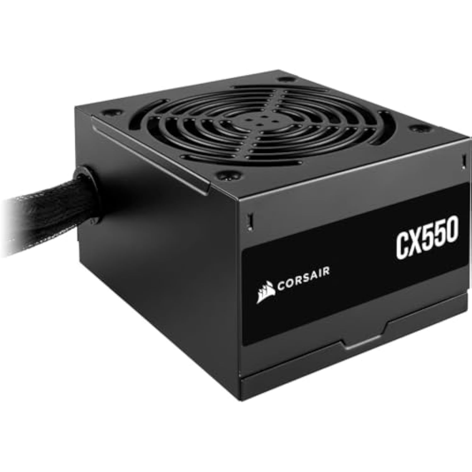 CORSAIR CX550 ATX 550W Power Supply - 80 Plus Bronze Certified - Low Noise - Sheathed Cables - Non-Modular - EU - Black