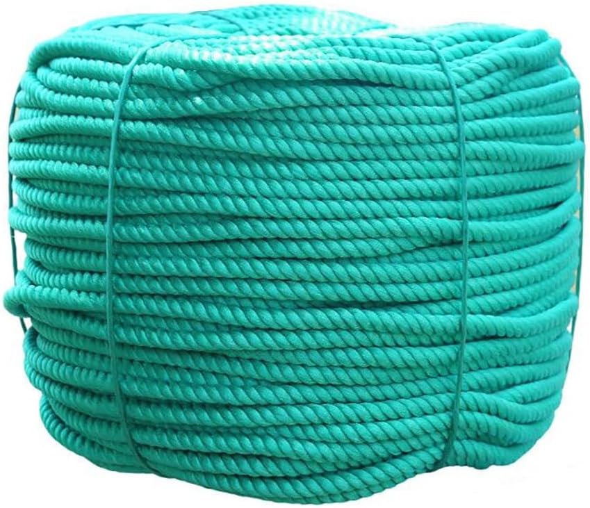 Twisted 3 Strand Polypropylene Synthetic Rope, 3/16" 1/4" 5/16" 3/8" 1/2" 3/4" Multipurpose Rope for Pull Swing Marine Sailing Camping Tug of War Hanging DIY(3/16" x328')