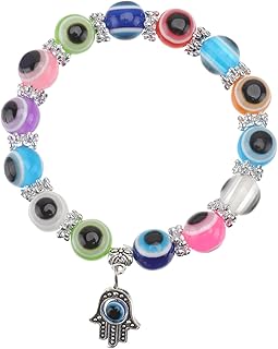 Bracelet Perle Oeil Bleu Bracelets Dames Bracelet De Perles Bracelet Kabbale Bracelets Pour Femmes Bracelet Femme Élégant Bracelet Pour Femme Bijouxpour Charme Alliage Blue