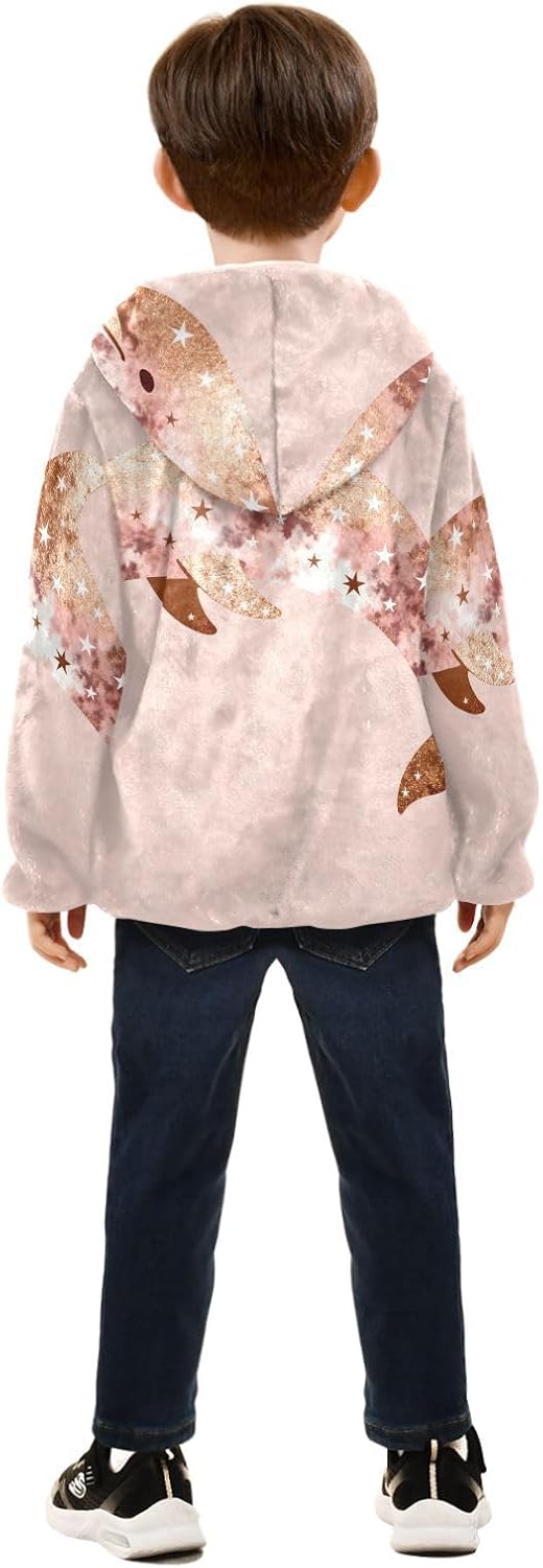 Rose Gold Dolphin Glitter Stars Toddler Boy Zip Up Jacket Outerwear Jackets Navy Blue Baby Boys Clothes