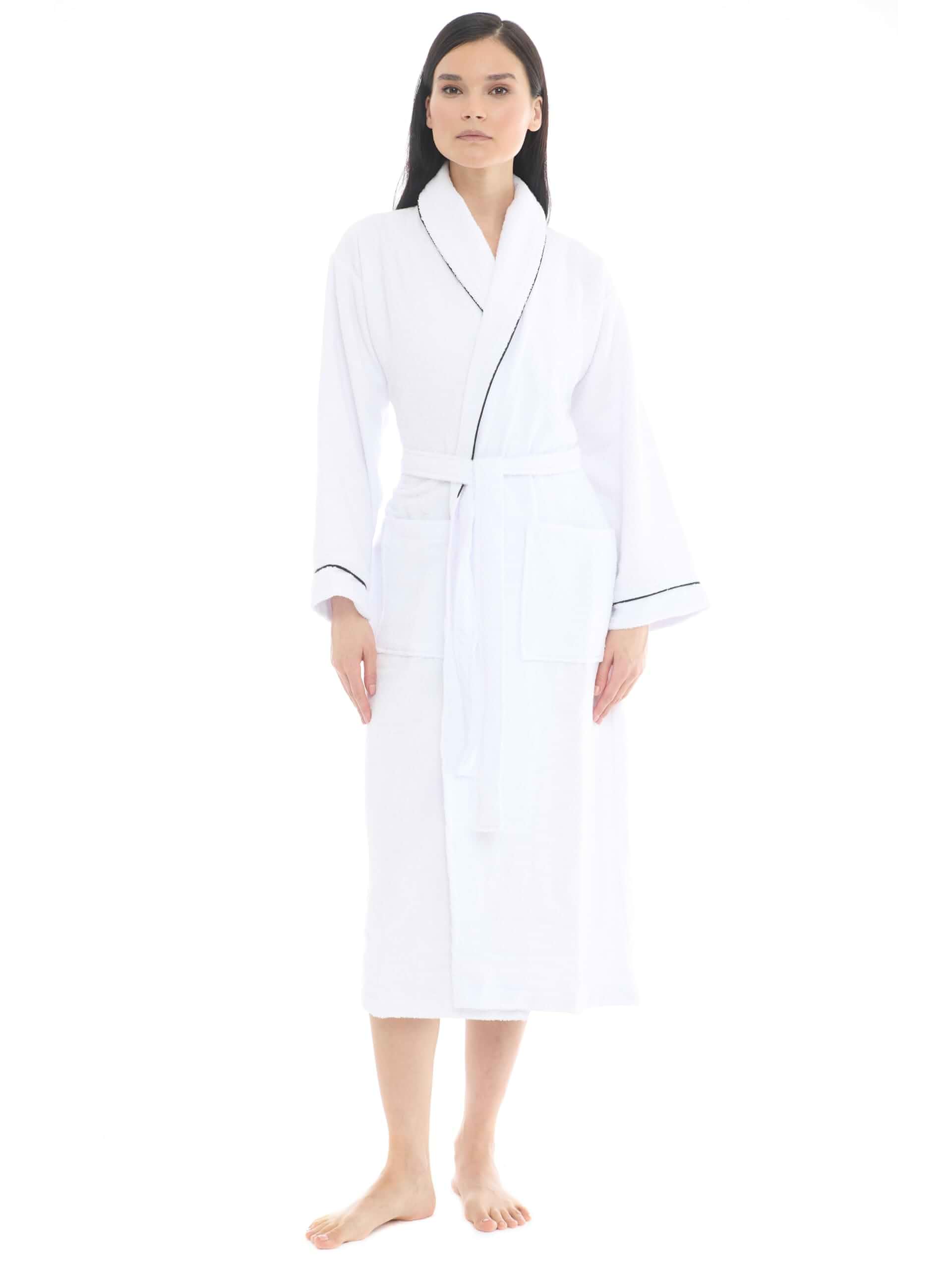 Seritaine Luxurious Womens Robe, 100% Turkish Cotton, Luxury Robe for Women, Terry Cloth Long Spa Bathrobe