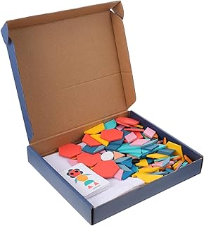 TOYANDONA 180 Peças De Blocos De Construção De Quebra-Cabeça Tangram Brinquedos Manuais Formas De Quebra-Cabeça Blocos De Padrão De Quebra-Cabeça Atividades De Aprendizagem De Jardim De