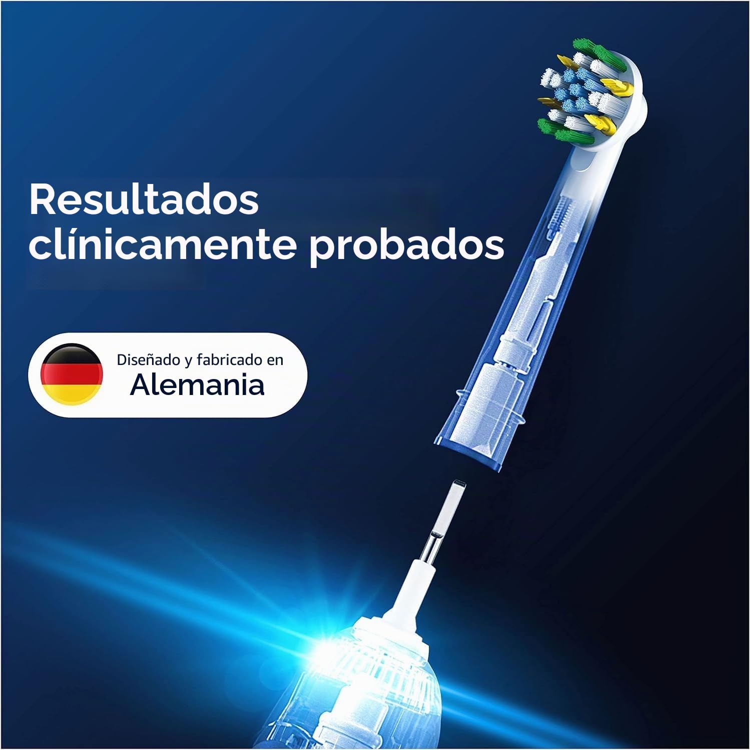 Oral-B Pro Floss Action - Cabezal de cepillo de dientes eléctrico, en forma de X y cerdas interdentales para una eliminación más profunda de la placa, paquete de 4 cabezales de cepillo de dientes,