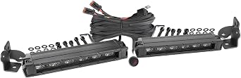 6 Inch Single Row LED Light Bars with Wiring Harness, Nirider Black Series CREE LED Pods 2PCS 60W Super Slim Flood Fog Lights Rear Backup Lights Bumper Light Pods for Truck Off Road UTV ATV