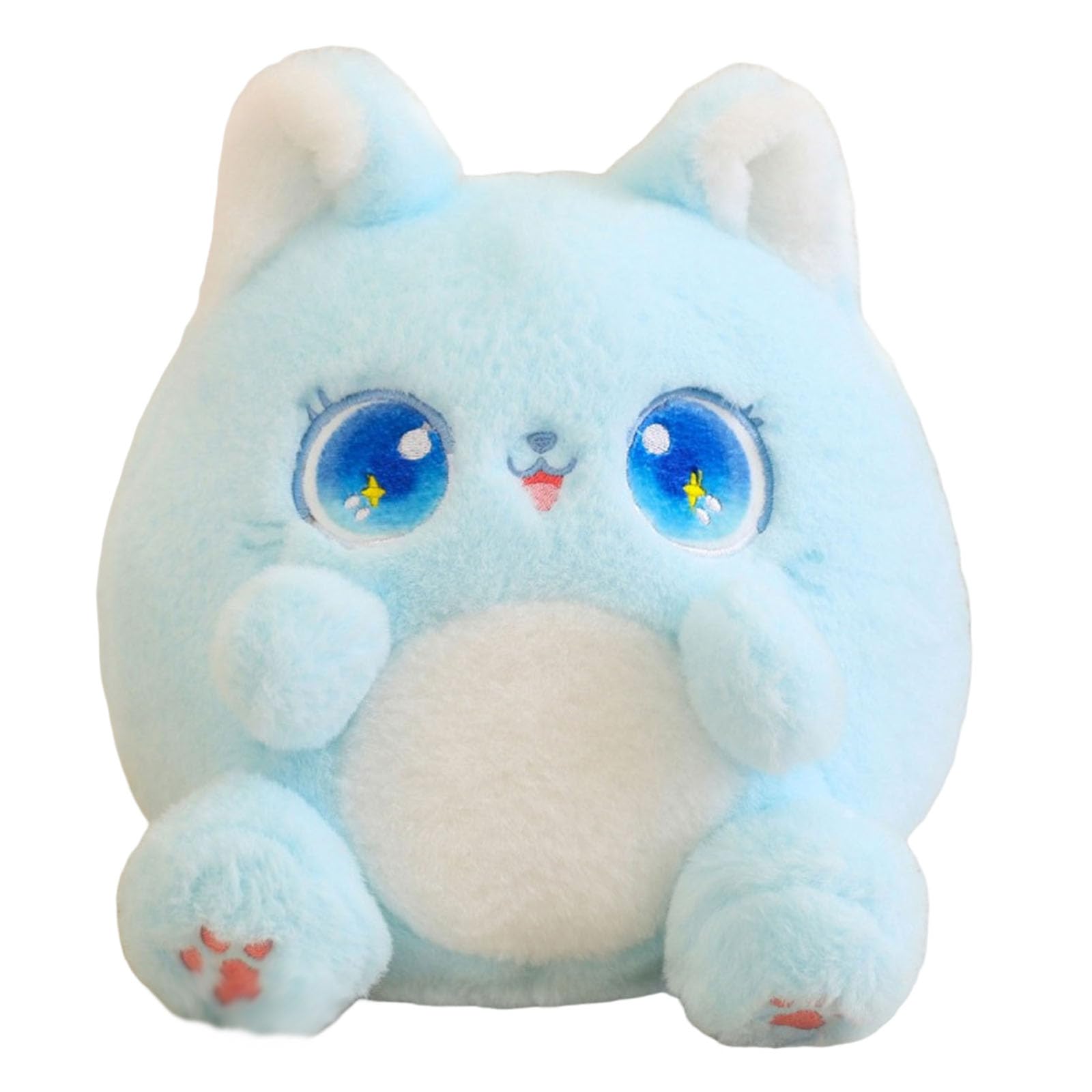 ZBELLO Cute Cat Plush, Soft Stuffed Toy, stuffed animal throw pillow for home decoration, a gift suitable for boys and girls. (Blue,35cm)