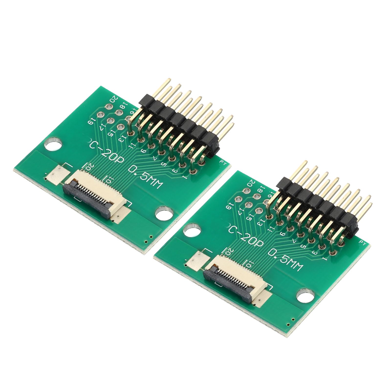 4 Cartes Connecteurs FFC/FPC 20 Broches - Adaptateur 0,5mm Vers 2,54mm - Pour Téléviseurs LCD, électronique
