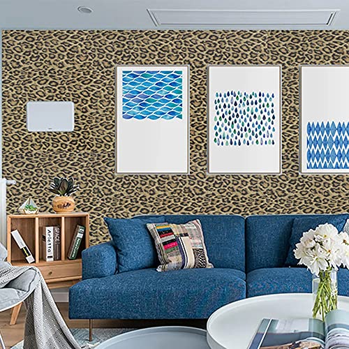 Papel pintado de vinilo de leopardo resistente e impermeable 5