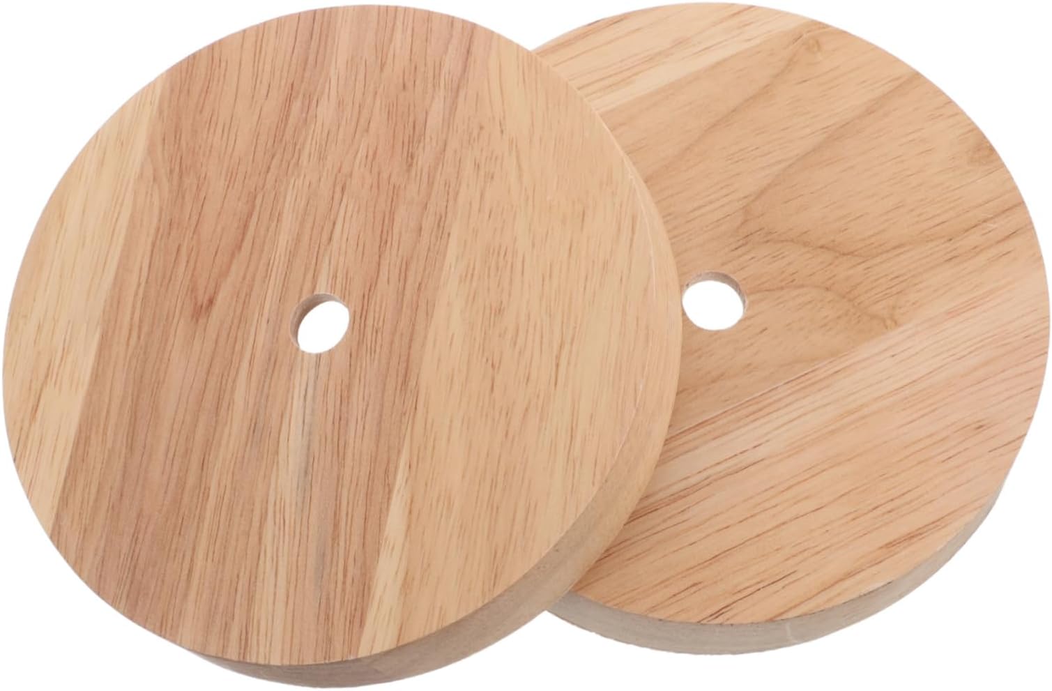 2pcs Wood Lamp Base: Rustic Solid Wood Lamp Base with E27/e14 Holder Round DIY Table Stand for Bedroom Living Room and Office