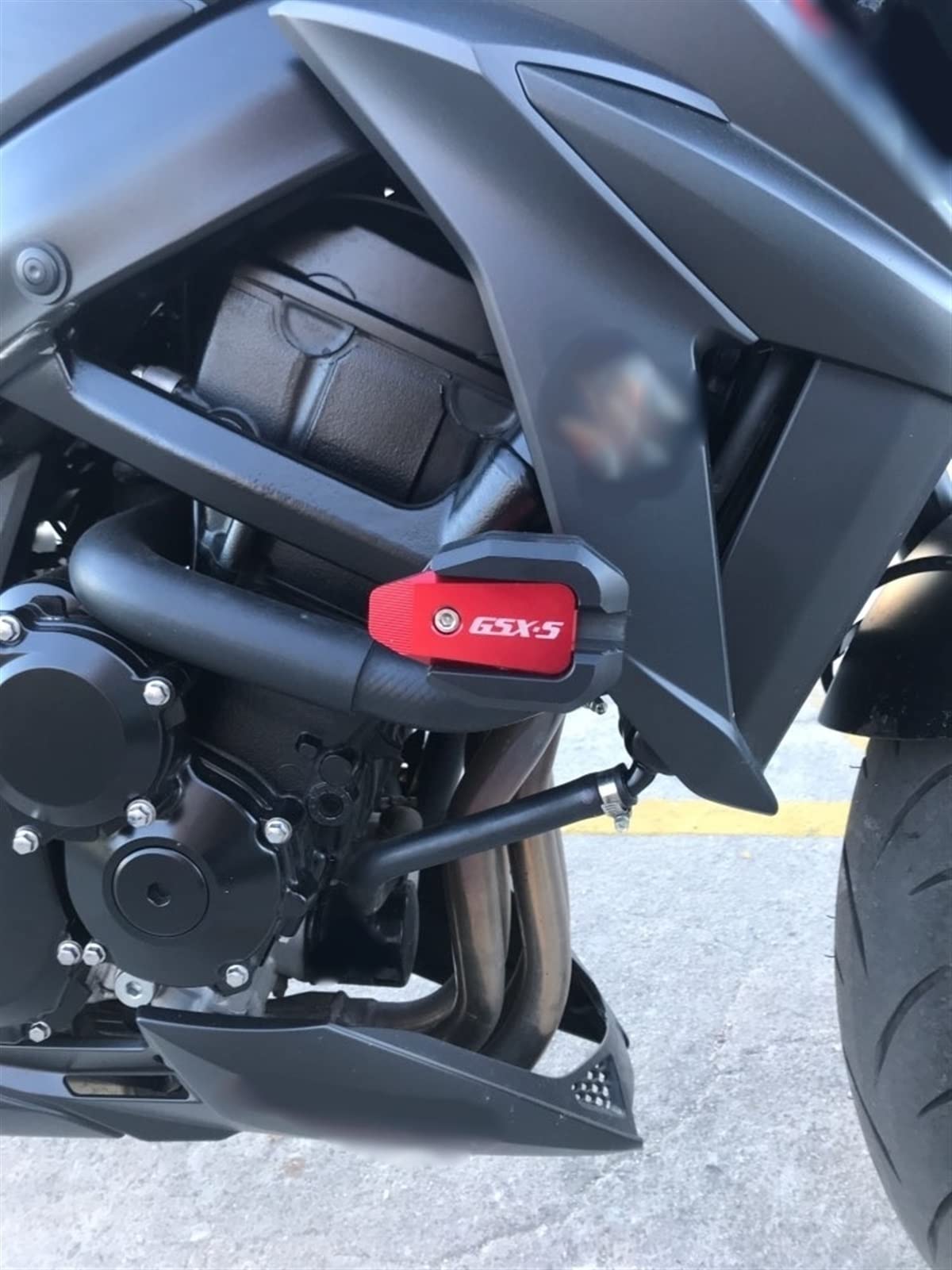 Protection Chutes pour Suzuki GSX-S750 GSX-S1000 GSXS750 GSX S750 1000 Moto Chute Protection Cadre Curseur Carénage Garde Crash Pad Protecteur (Color : Rot)