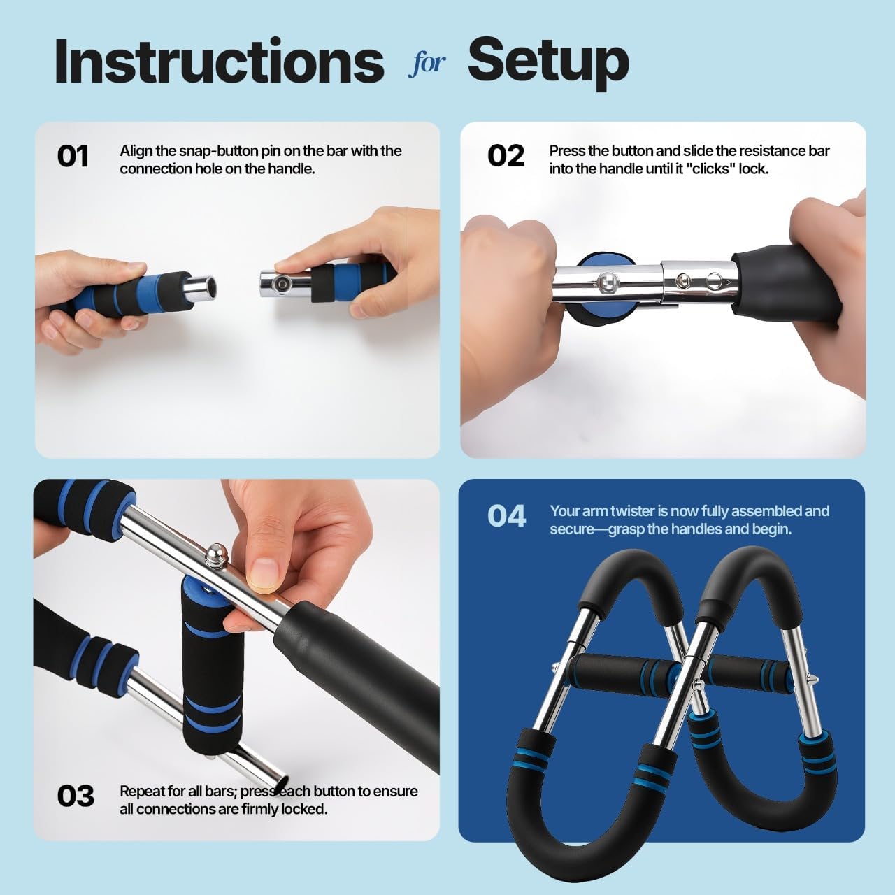 Twister Arm Trainer for Men 30–120 lbs | 1 Extra Pair of Spring | Fitness Equipment | Gym Equipment for Home | Chest and Arm Trainer | Arm Exercise Equipment | Calisthenics Equipment