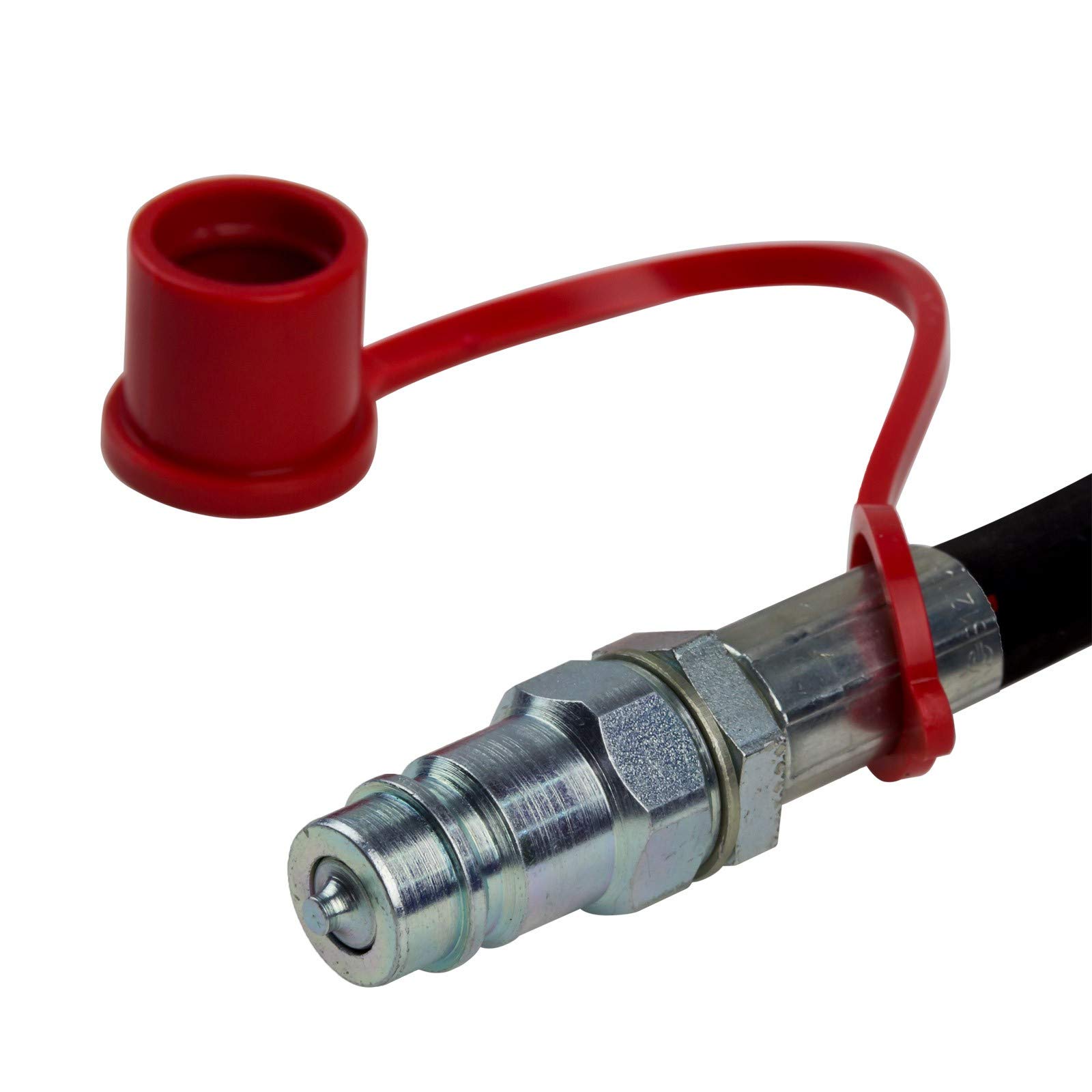 DEMA Hydraulikschlauch 103 cm + Stecker Schott 12-L Größe 3, EN 853 DIN 20022 2SN-06/SAE 100 R2AT, 340 bar, vorkonfektioniert, für Oberlenker & Kipphänger