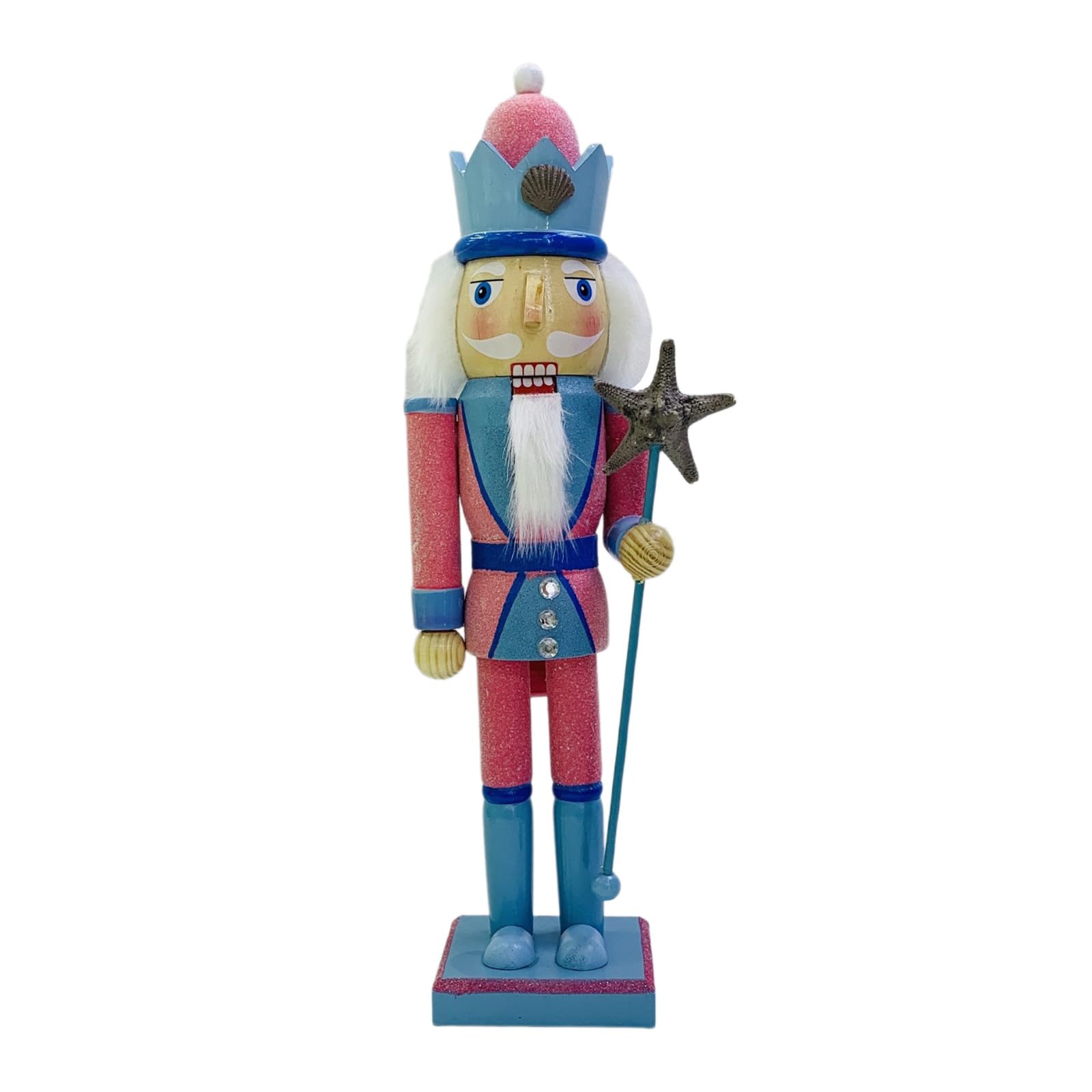 Hsioluted Festival Nutcrackers Soldier Statue Holiday Wood Nutcrackers Soldier Ornament Elegant Christmas Party Table Ornament Festival