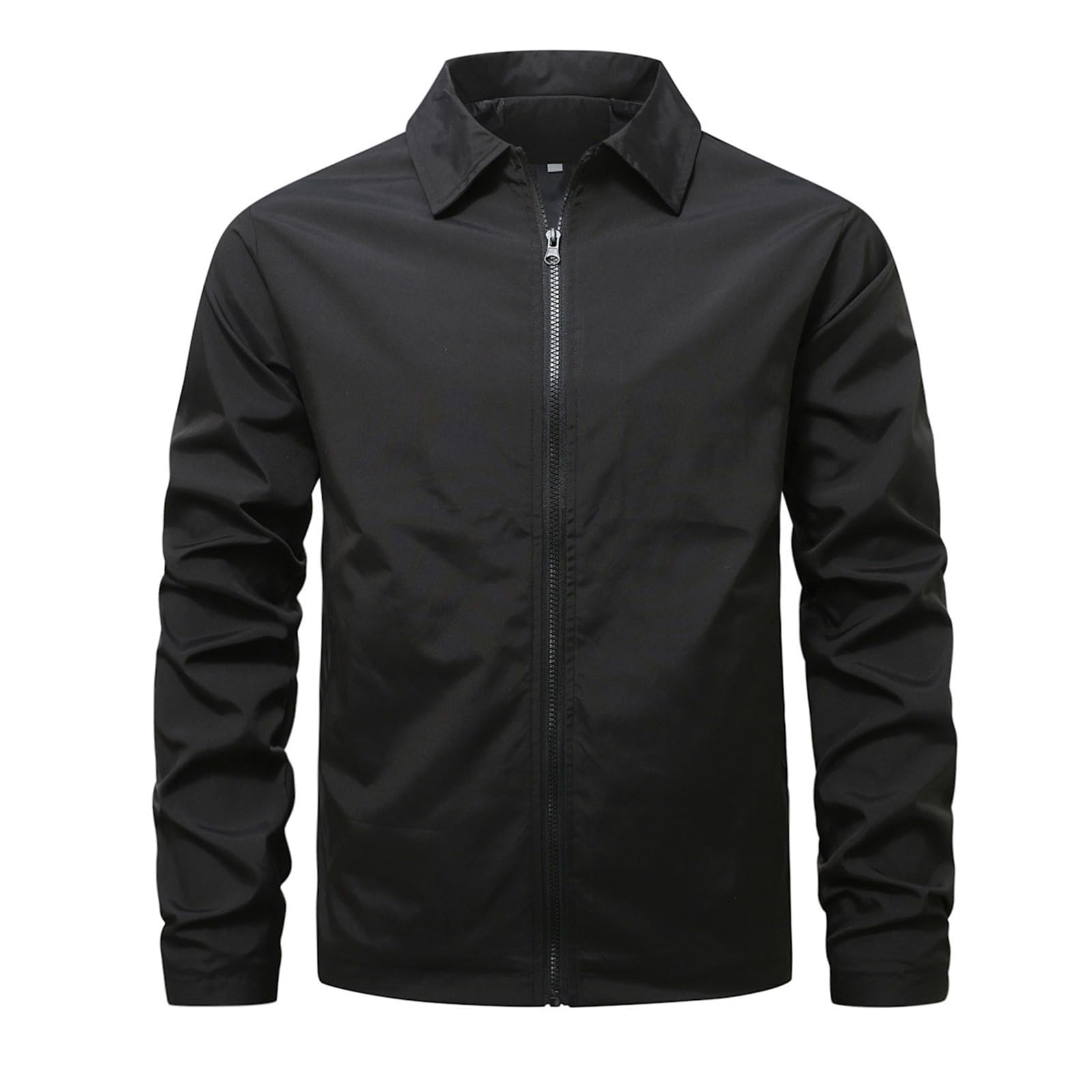 Generisch Leichte Übergangsjacke Herren, Bomberjacke Herren Slim Fit, Blouson Jacke Mit Reißverschluss Und Taschen Freizeitjacke Revers Arbeitsjacke Einfarbig Vintage Sweatjacke Für Alltag
