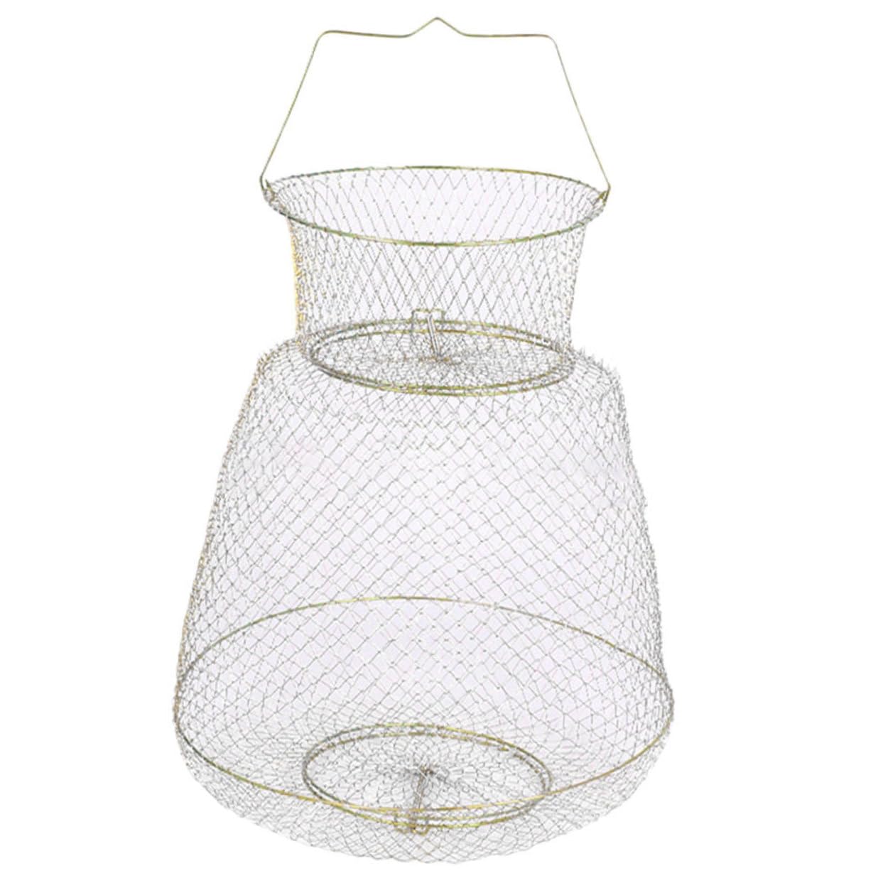 Happyyami Fishing Guard Cage Durable Metal Basket for Fishing Protective Catch Cage for Shrimp Compact Design for and Transport for Adventures