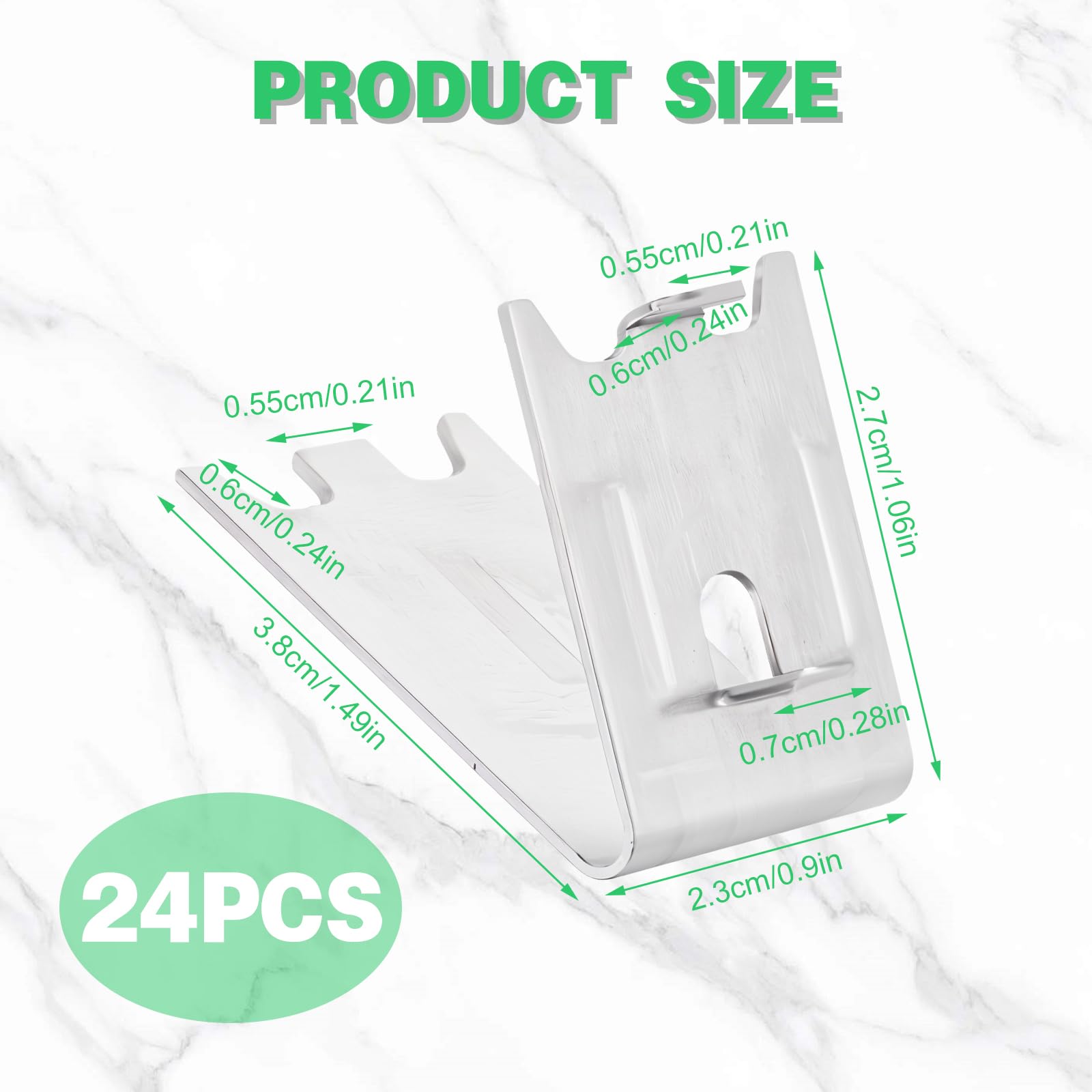 Stainless Steel Freezer Shelf Clips - 24 Pack -3