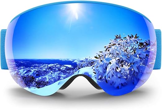 スキーゴーグル キッズ Findwayスノーゴーグル 子供用 Otg広視野球面レンズ着脱可能 防風 防雪 曇り防止 紫外線防止 キッズスポ